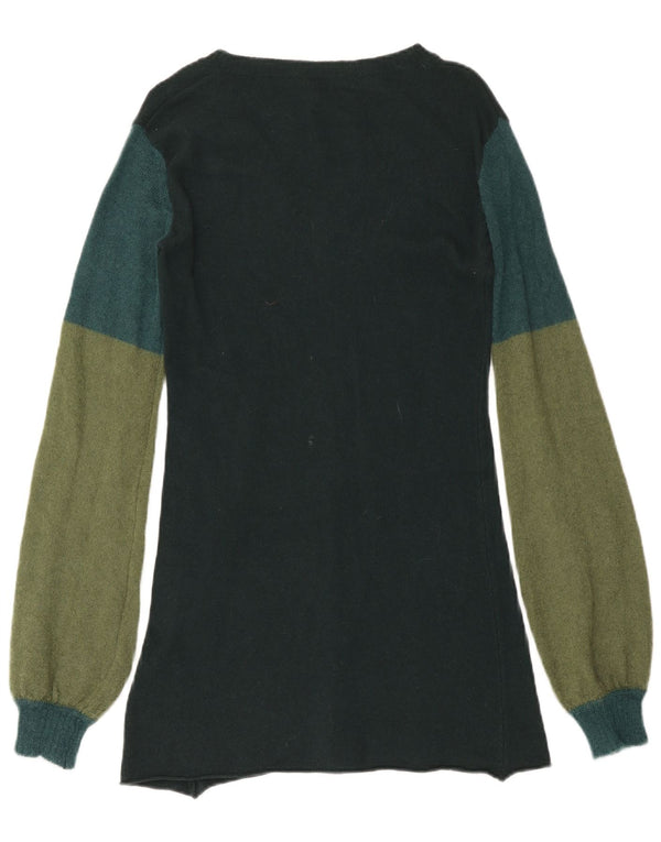 Gas Langarm-Pulloverkleid für Damen, UK 12, Mittelgrün, Farbblock