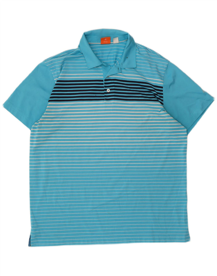 PUMA Herren-Poloshirt, groß, blau gestreift