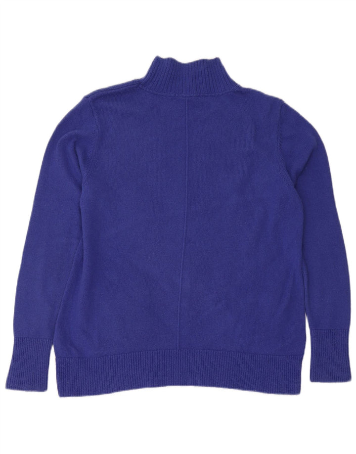 White Stuff Damen Rollkragenpullover mit entspannter Passform, Gr. 10, klein, Blau