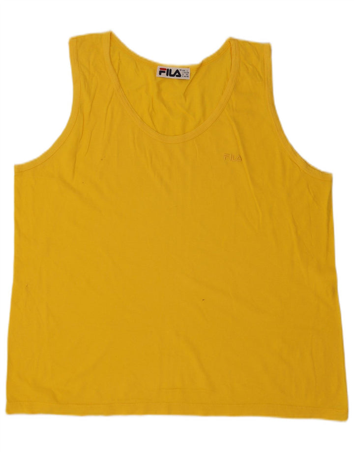 Fila Herren-Trägershirt, groß, gelbe Baumwolle