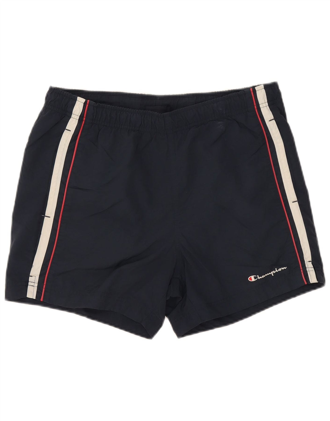 Champion Herren-Badeshorts, groß, marineblau, gestreift, Polyamid
