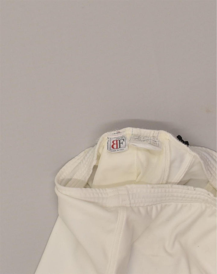 BELFE Womens Sport Shorts IT 44 XS White Polyester | Vintage Belfe | Thrift | Second-Hand Belfe | Used Clothing | Messina Hembry 