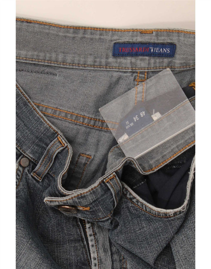 Trussardi Damen Straight Jeans W32 L32 Blau