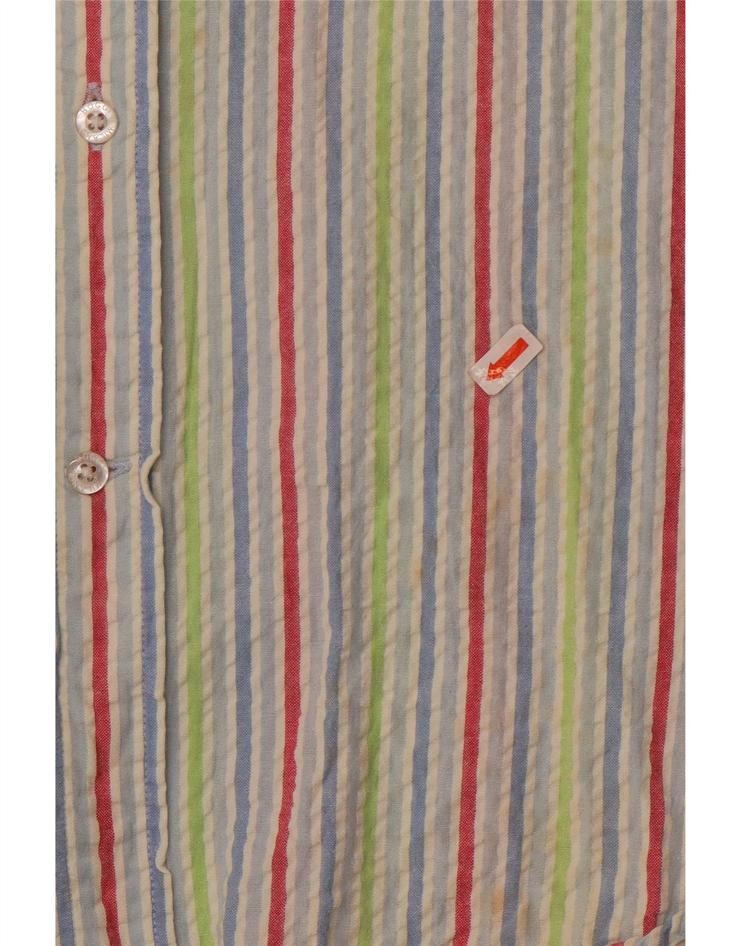 Boggi Herrenhemd XL Mehrfarbige Nadelstreifen-Baumwolle