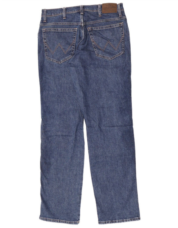 Wrangler Herren-Jeans mit normaler Passform, gerade Passform, W33 L34, blaue Baumwolle