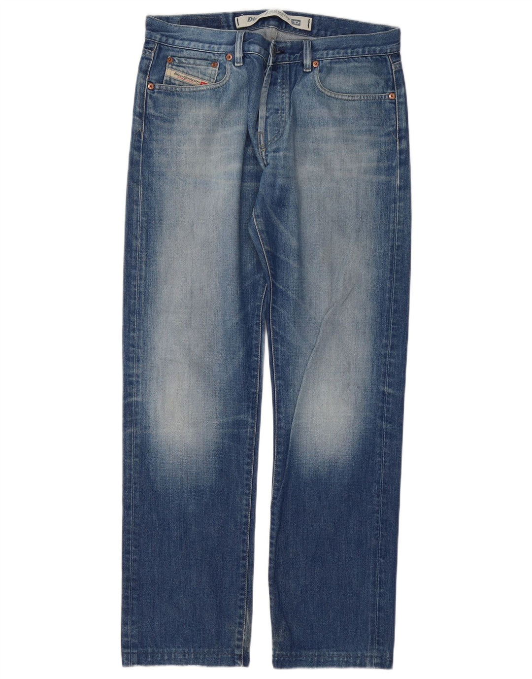 Diesel Damen Straight Jeans W32 L32 Blaue Baumwolle