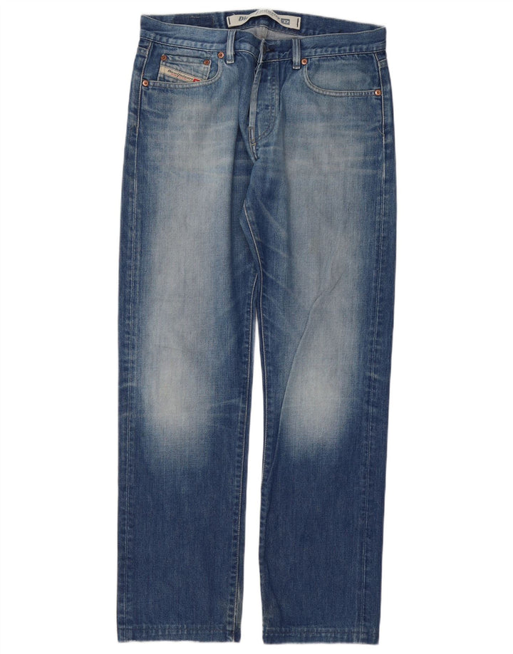 Diesel Damen Straight Jeans W32 L32 Blaue Baumwolle