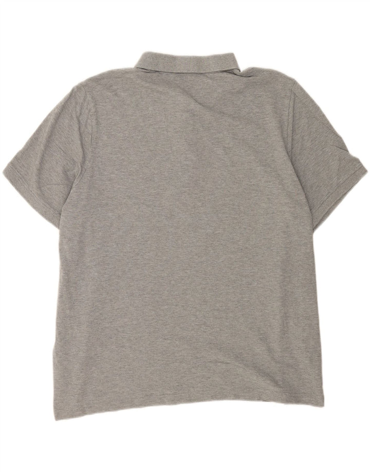 Puma Herren Poloshirt 2XL Grau gefleckte Baumwolle