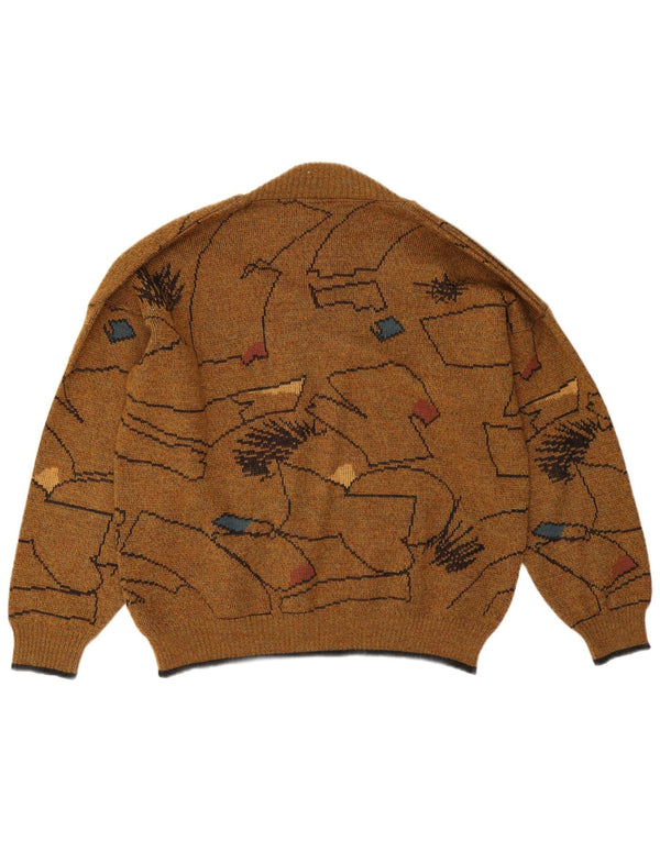 Angelo Litrico Herren-Pullover mit Schalkragen, Gr. 52/54, groß, braun