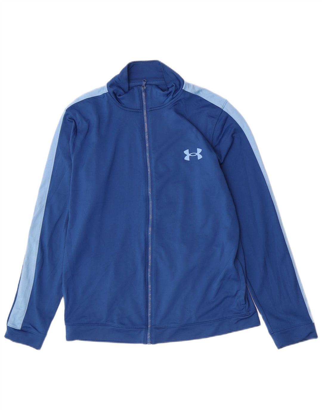 Under Armour Herren-Trainingsanzug-Top-Jacke, großes blaues Farbblock-Polyester