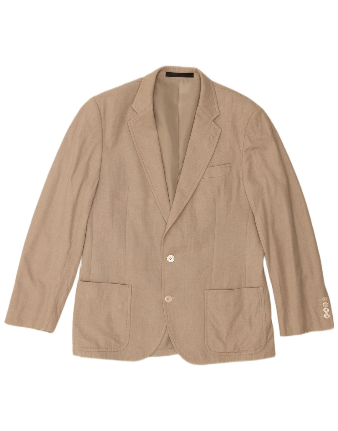 Marks & Spencer Herren-Blazer mit 2 Knöpfen, UK 40, mittelbeige Baumwolle