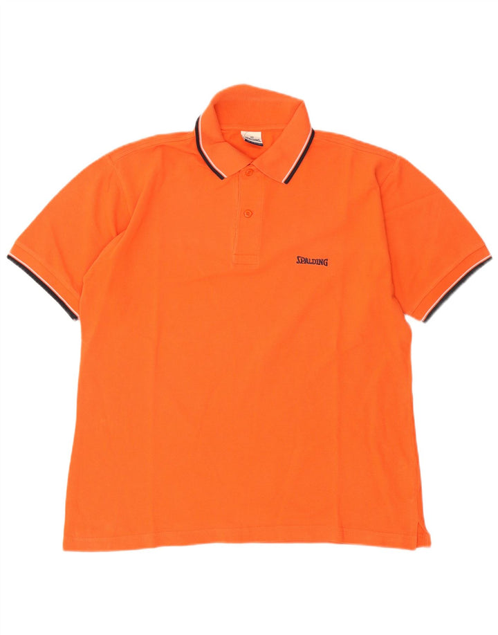 Spalding Herren-Poloshirt aus mitteloranger Baumwolle