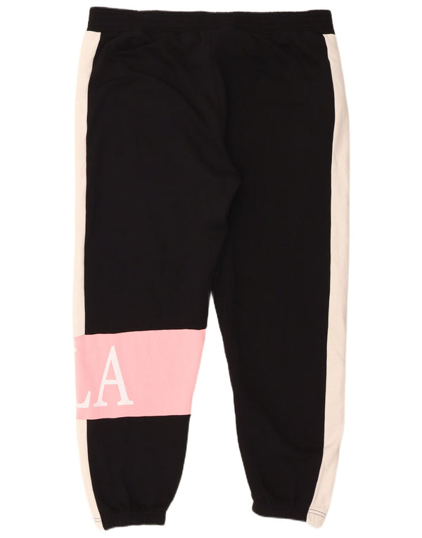 Fila Womens Graphic Trainingshose Jogger UK 18 XL Schwarz Colourblock