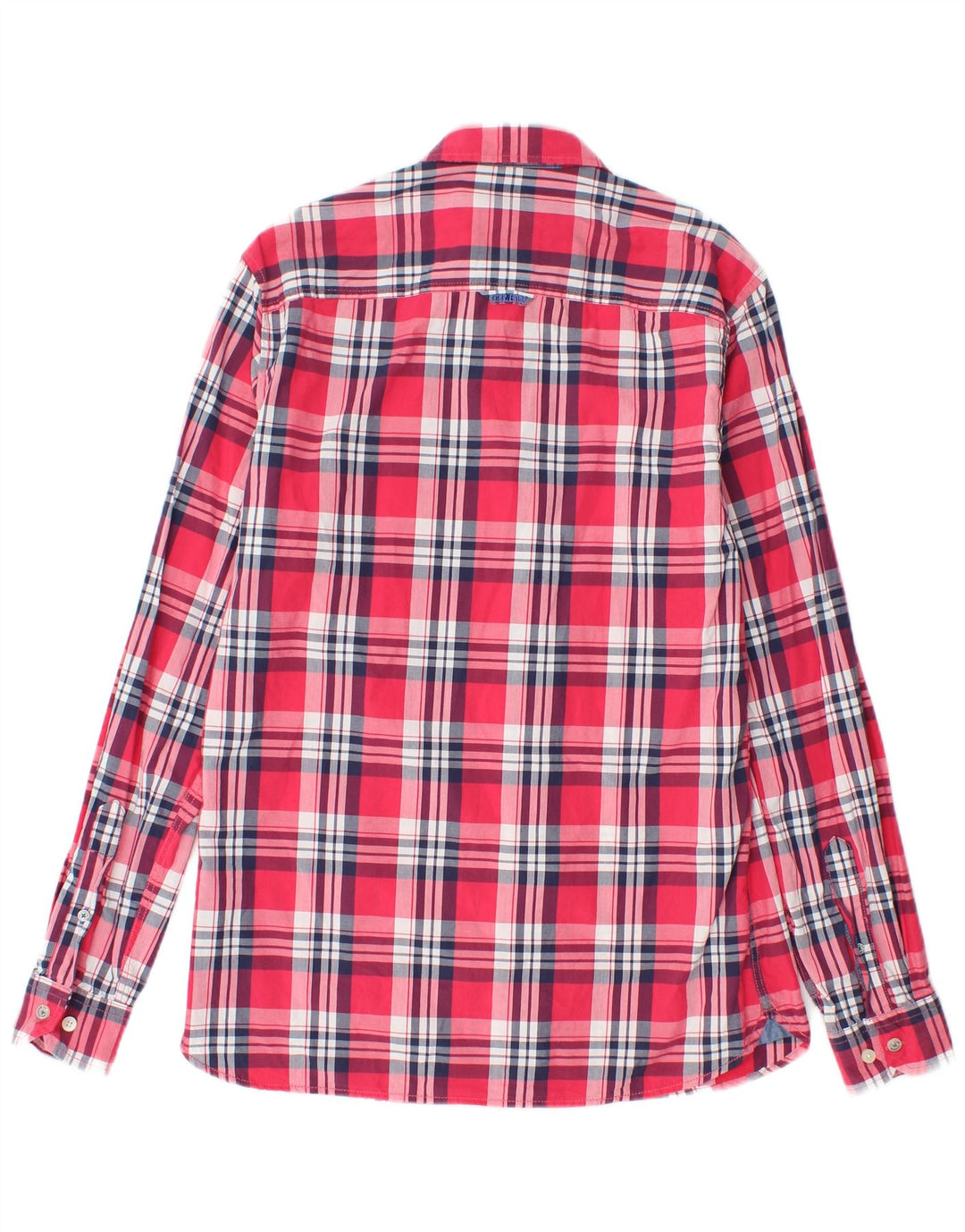 Crew Clothing Herren Slim-Fit-Hemd, klein, rot, kariert, Baumwolle