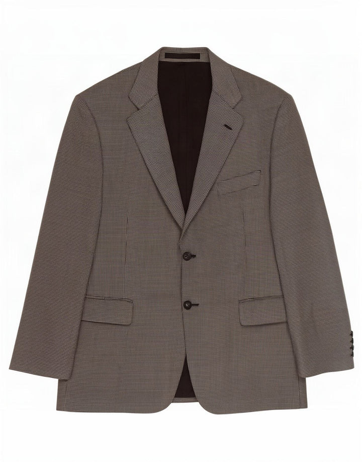 Marks & Spencer Herren-Blazer mit 2 Knöpfen, Gr. 44, XL, Schwarz mit Hahnentrittmuster