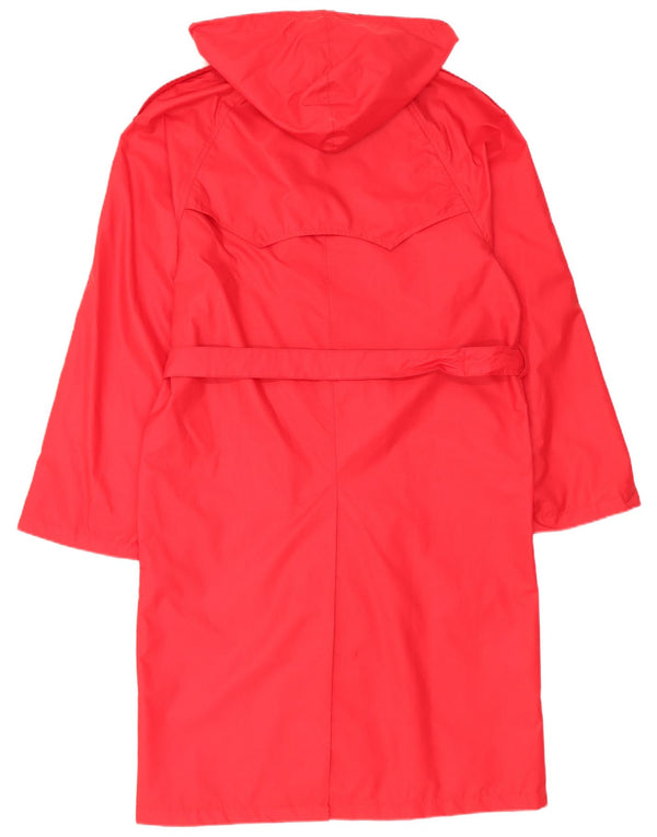 Fiorucci Damen-Trenchcoat mit Kapuze, UK 14, mittelrotes Nylon