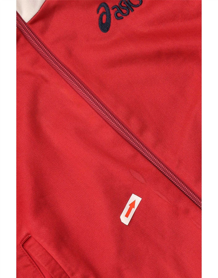 Asics Herren-Trainingsanzugoberteil mit Grafik, IT 52, Größe L, Rot, Farbblock