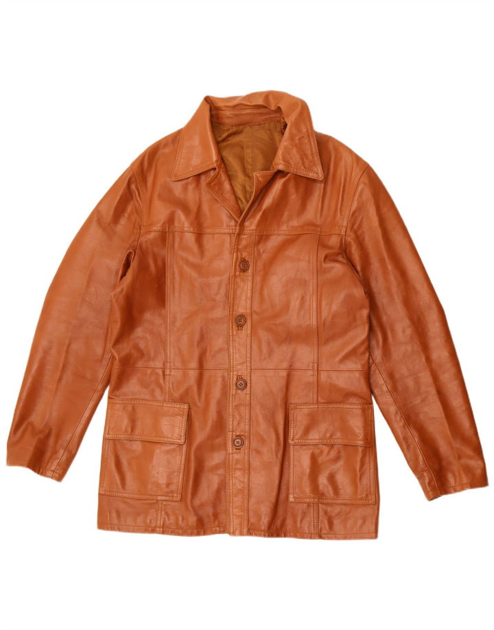 Vintage Herren Lederjacke UK 36 Small Brown