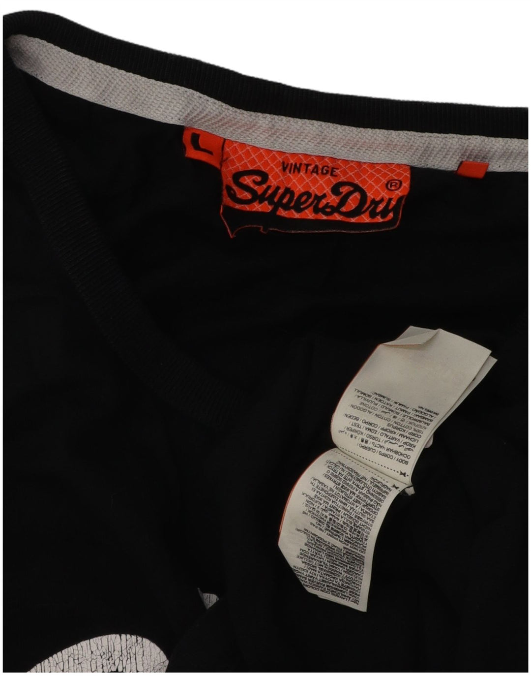 Superdry Herren Grafik-Trägershirt, Größe L, Schwarz, Baumwolle