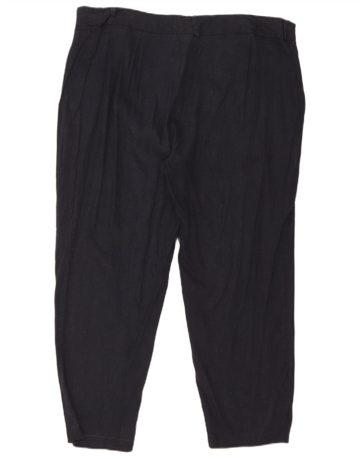 Marks & Spencer Damen-Kurzhose W36 L25 Marineblaues Leinen