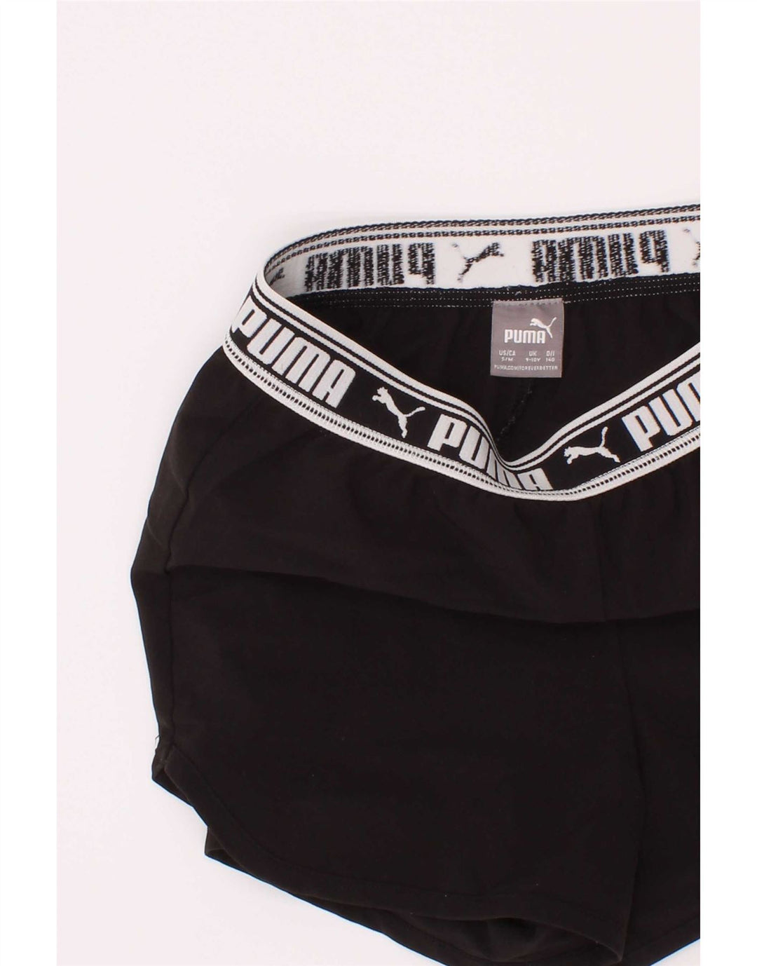 Puma Girls Graphic Sport Shorts 9–10 Jahre, schwarzes Polyester