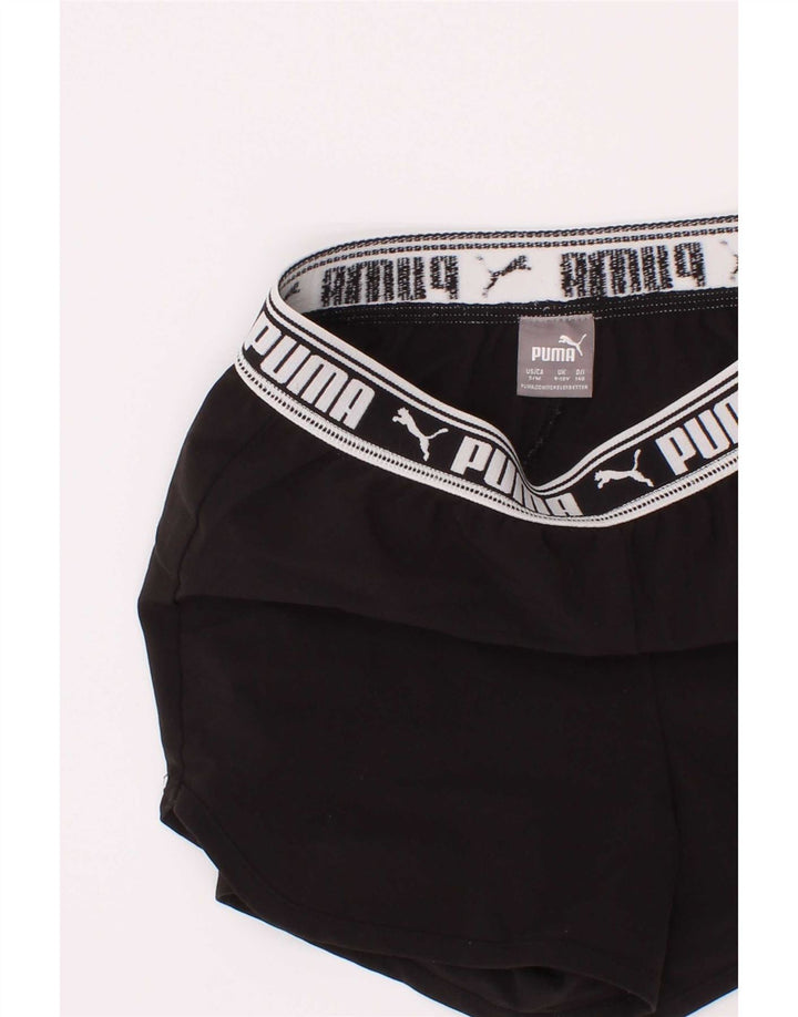 Puma Girls Graphic Sport Shorts 9–10 Jahre, schwarzes Polyester