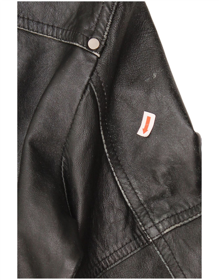 MOTIVI Damen Lederjacke UK 14 Medium Schwarz