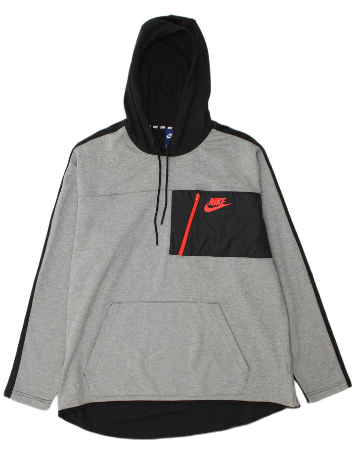 Nike Herren Hoodie Pullover 2XL Grau Colourblock