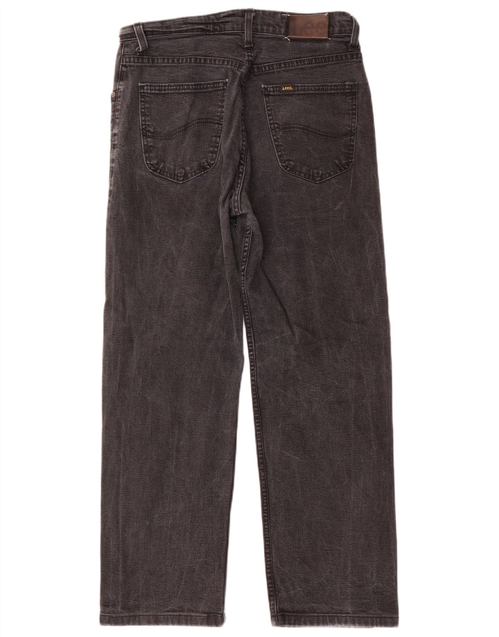Lee Herren Straight Jeans W30 L27 Graue Baumwolle