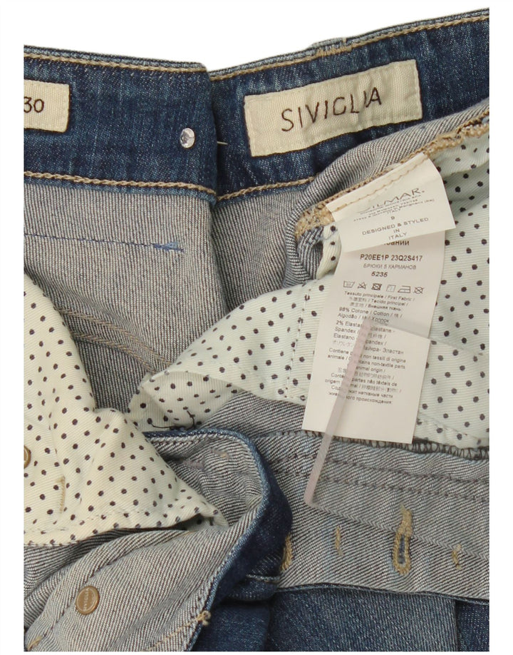SIVIGLIA Kurz geschnittene Damenjeans W30 L26 Blaue Baumwolle