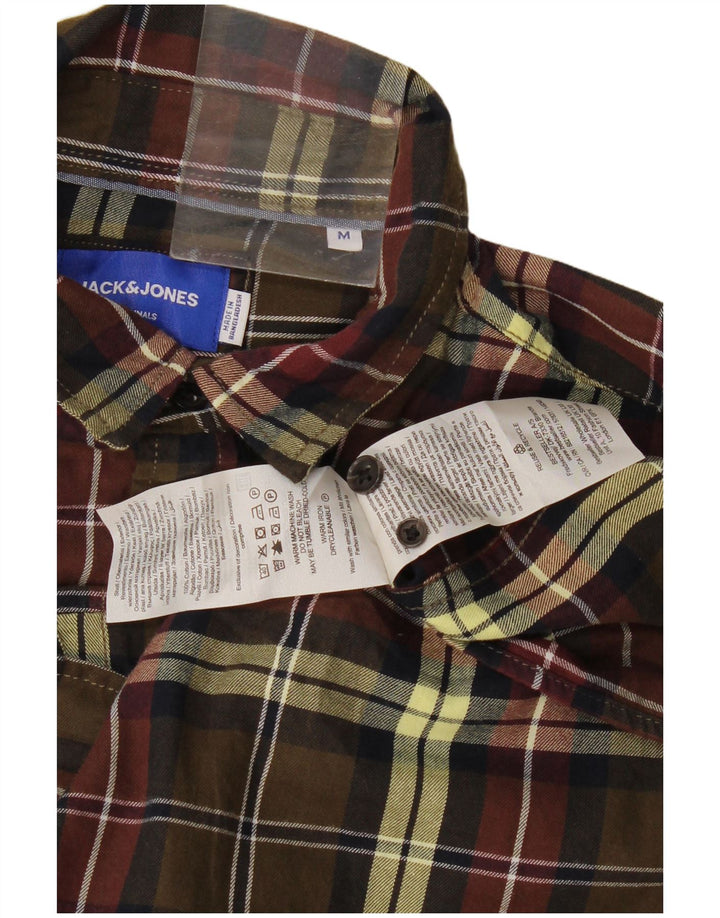 Jack & Jones Herren-Flanellhemd aus mittelgrün karierter Baumwolle