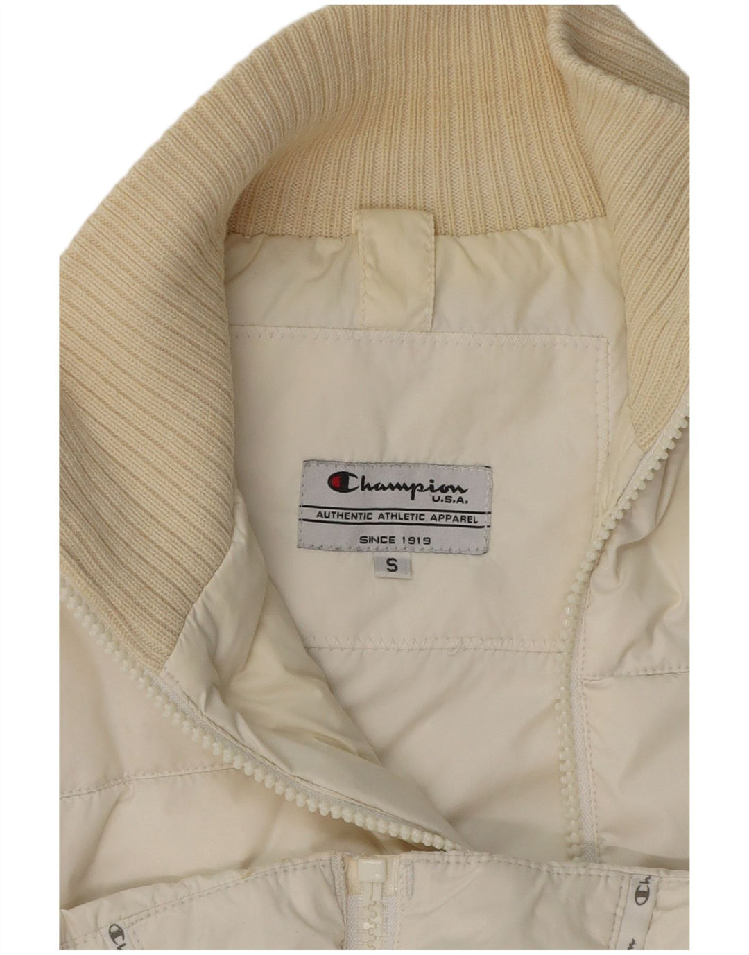 CHAMPION Damen Wattierte Weste UK 10 Small Weiß