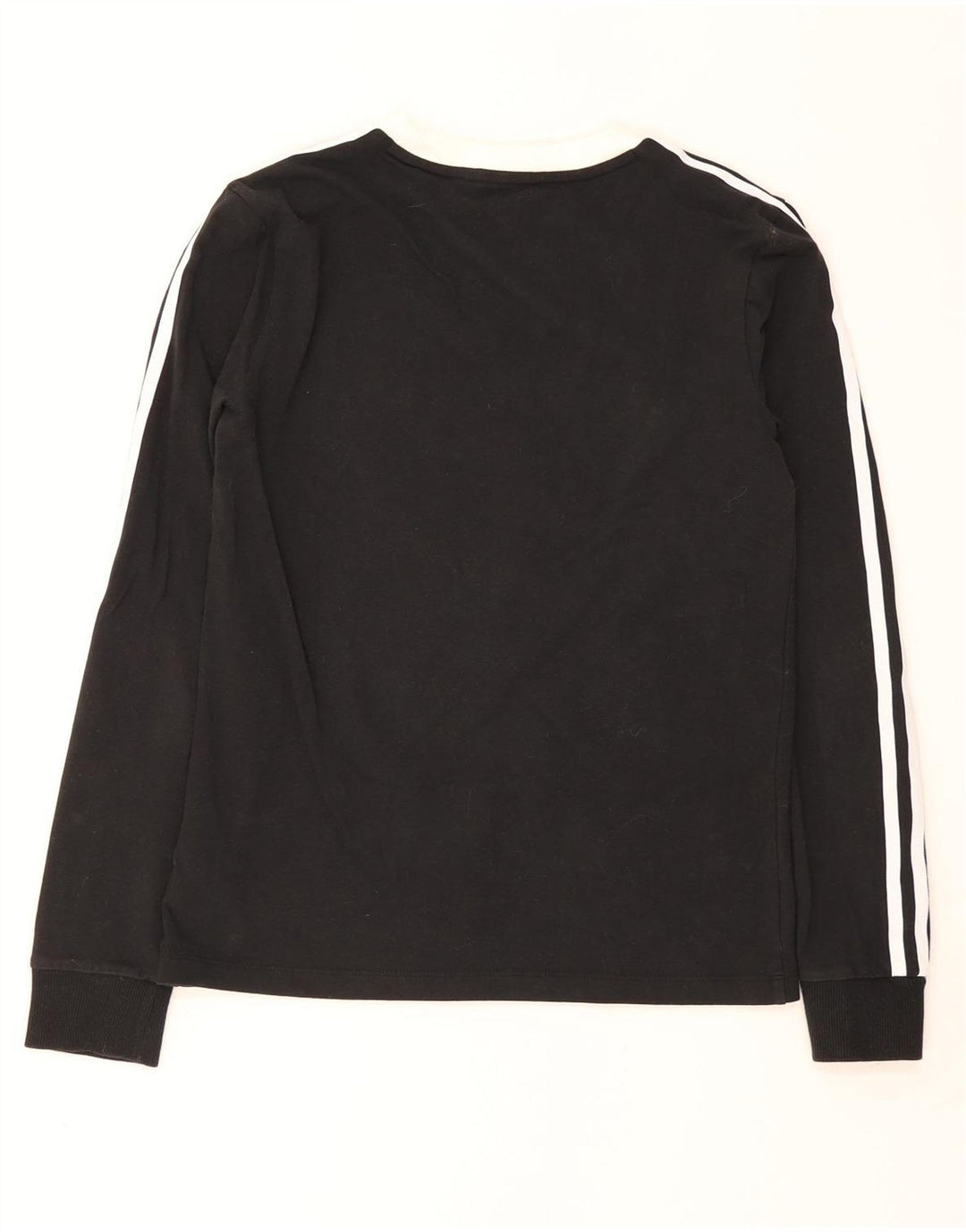 Adidas Damen Top Langarm UK 8 Small Schwarz Baumwolle