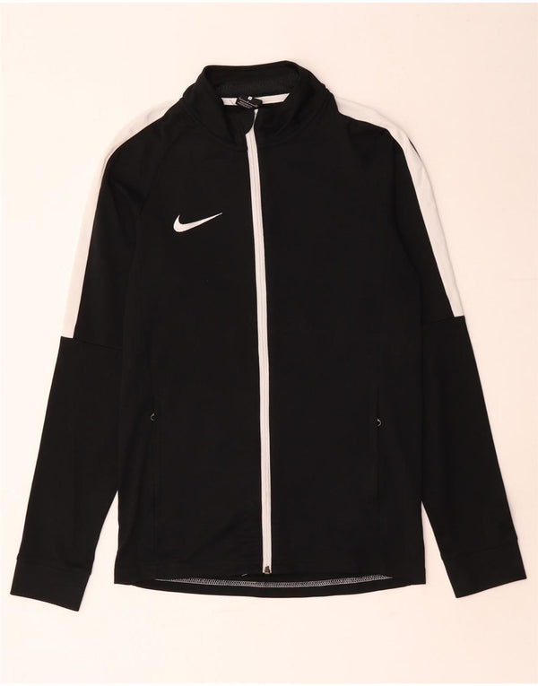 Nike Mens Dri Fit Tracksuit Top Jacket Small Black Colourblock Polyester