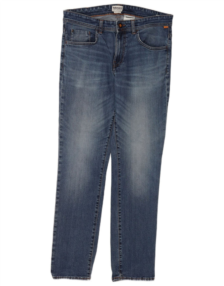 Timberland Herren Slim Jeans W33 L32 Blaue Baumwolle