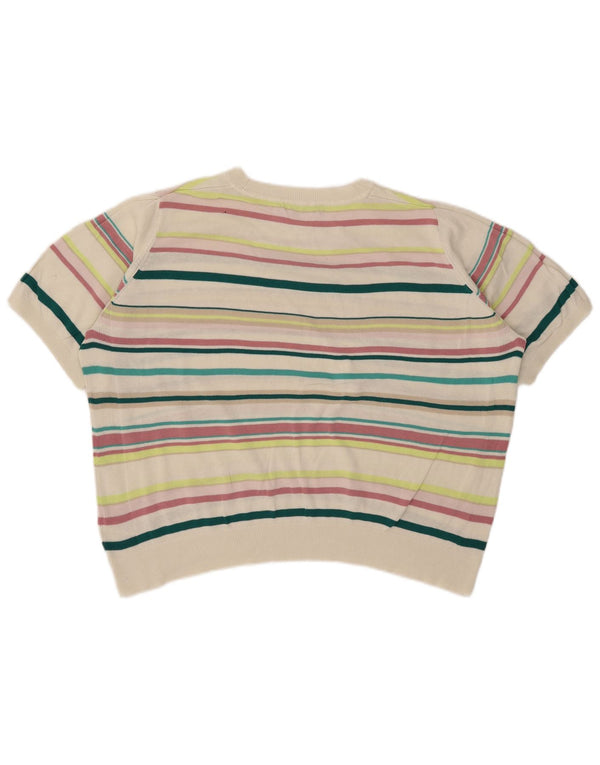 Marks & Spencer Damen Crop Pullover mit U-Boot-Ausschnitt, UK 24 4XL Mehrfarbig