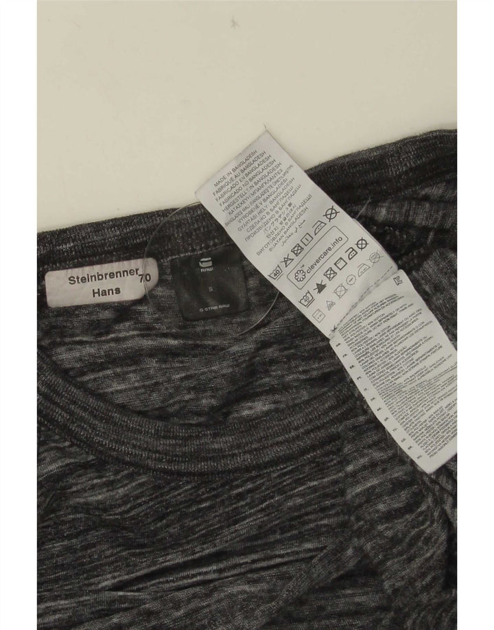 G-Star Herren-Oberteil, langärmelig, kleines graues Nadelstreifen-Polyester