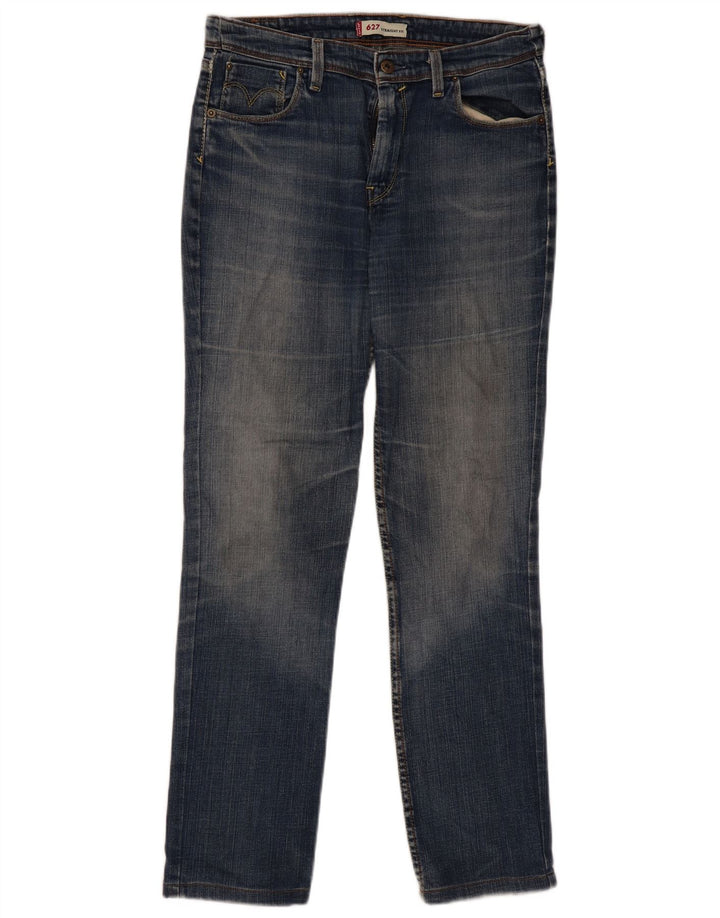Levi's Damen 627 Straight Jeans W32 L30 Blau