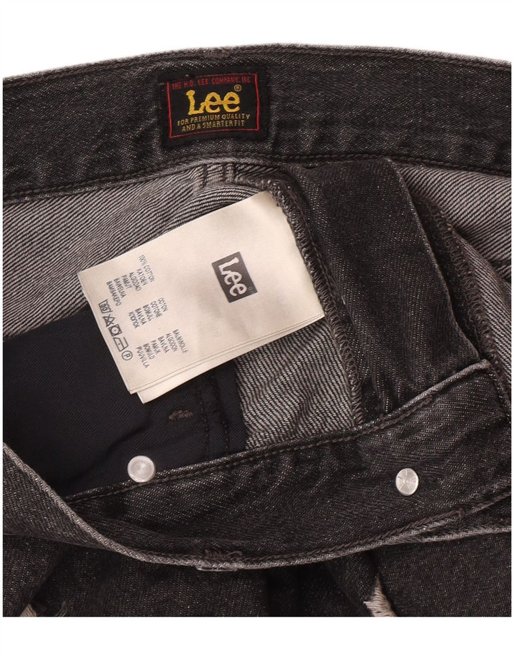 Lee Herren Distressed Slim Jeans W31 L32 Graue Baumwolle