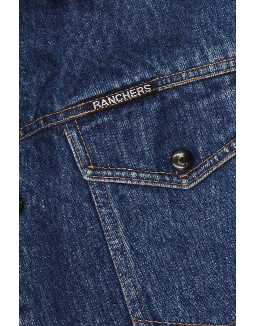 Vintage Herren Denim Sherpa Jacke UK 38 Mittelblau