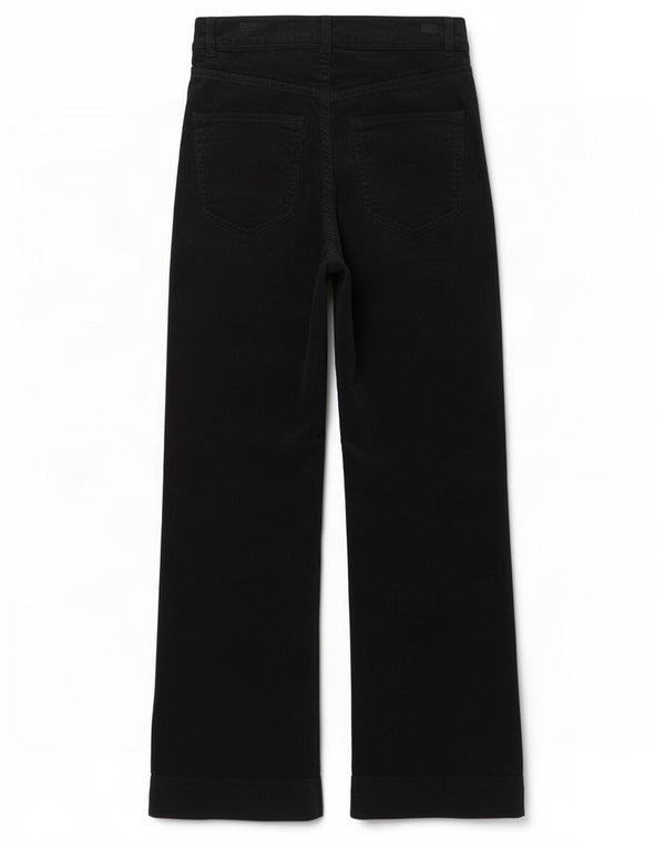 Marks & Spencer Damen Flare Cordhose UK 8 Small W26 L28 Schwarz