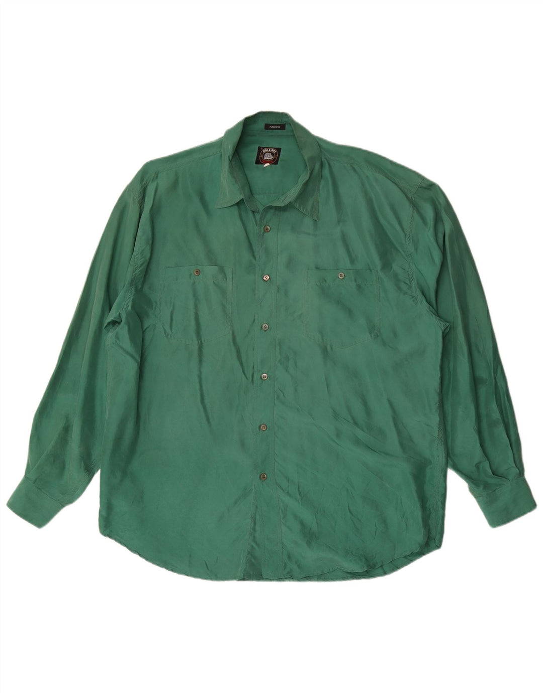 Sea & Sky Herrenhemd 2XL Grüne Seide