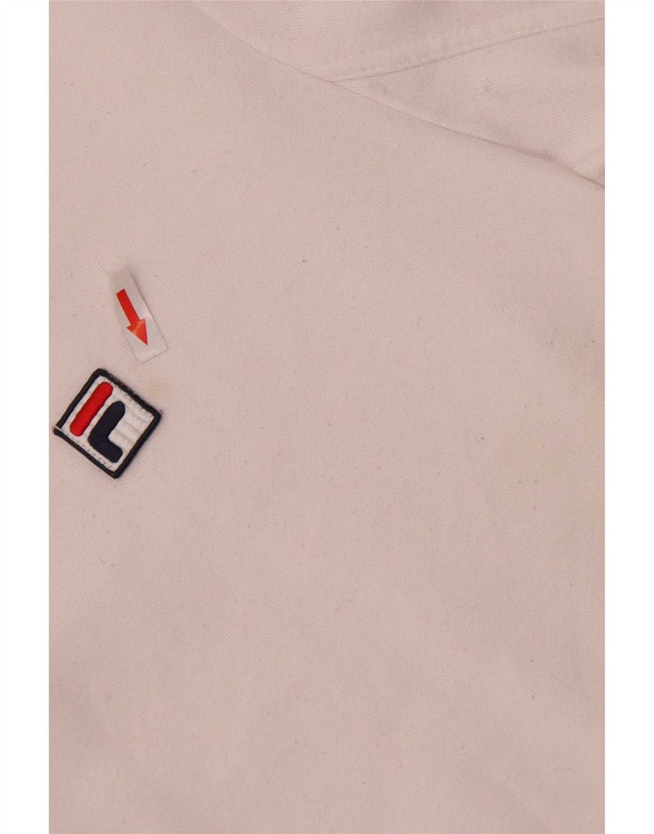 Fila Damen Sweatshirt Pullover UK 14 Mittelweiße Baumwolle