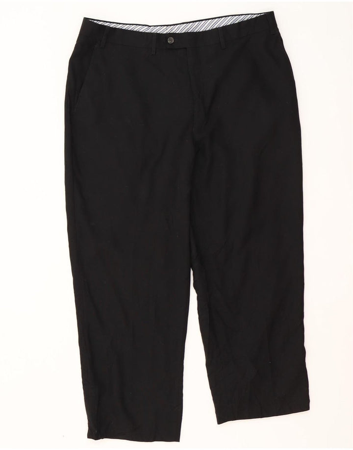 Izod Herren-Anzughose, gerade, W38, L26, Schwarz, Polyester