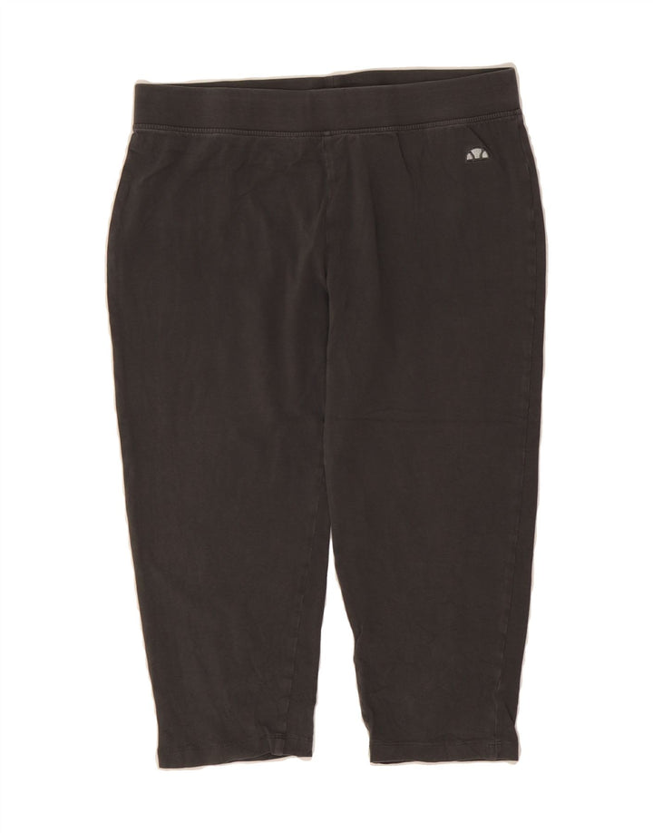 ELLESSE Womens Capri Leggings UK 14 Large Grey Cotton Vintage Ellesse and Second-Hand Ellesse from Messina Hembry 