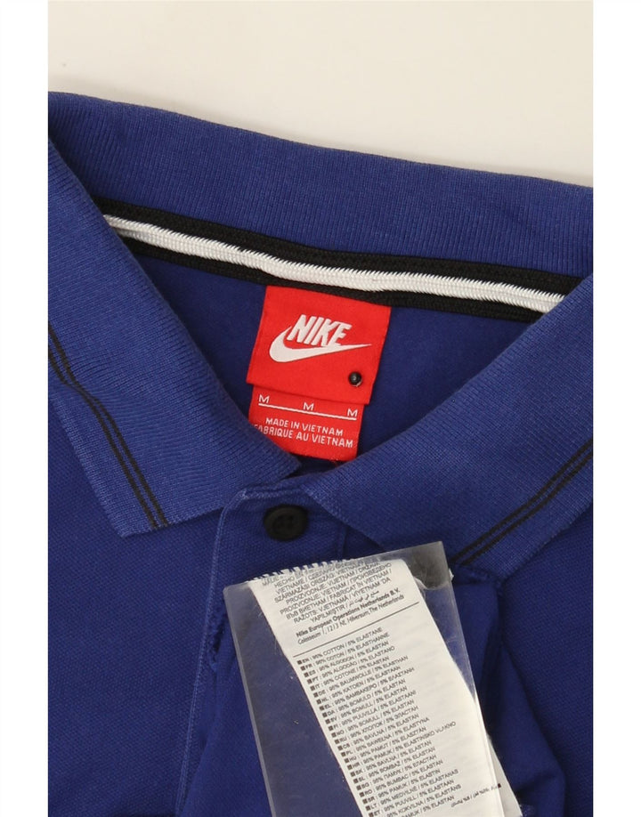 Nike Herren-Poloshirt aus mittelblauer Baumwolle