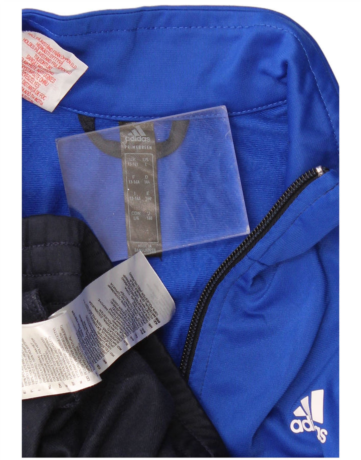 ADIDAS Jungen-Trainingsanzug-Top-Jacke, 13–14 Jahre, Marineblau, Farbblock