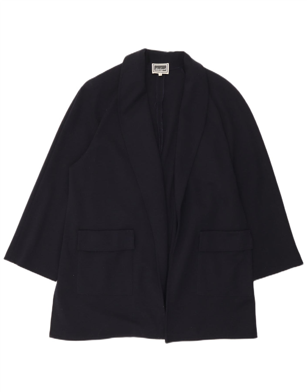 Luisa Spagnoli – Übergroße, offene Blazerjacke für Damen, UK 14, mittleres Marineblau
