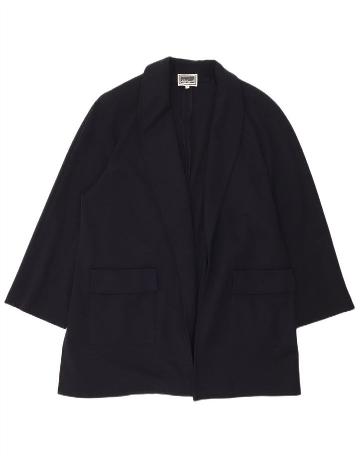 Luisa Spagnoli – Übergroße, offene Blazerjacke für Damen, UK 14, mittleres Marineblau