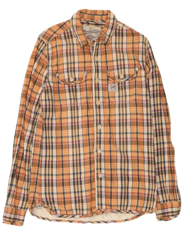 Superdry Herren-Flanellhemd, groß, mehrfarbig, kariert, Baumwolle
